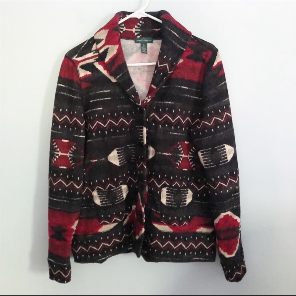 RALPH LAUREN LRL Southwest Tribal Cardigan Jacket